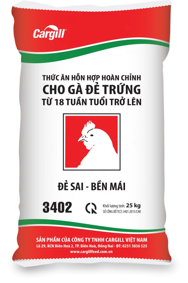 THỨC ĂN HỖN HỢP CHO GÀ ĐẺ TRỨNG LAYERTECH 3402 ĐẺ SAI – BỀN MÁI TỪ 18 TUẦN TUỔI TRỞ LÊN