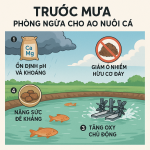 Biện pháp phòng ngừa sốc mưa cho cá và ếch: thiếu oxy, nhiễm khuẩn và suy yếu sau mưa lớn