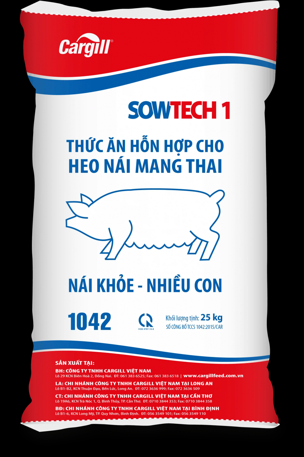 THỨC ĂN HỖN HỢP CHO HEO NÁI MANG THAI SOWTECH 1 – 1042 NÁI KHỎE – NHIỀU CON