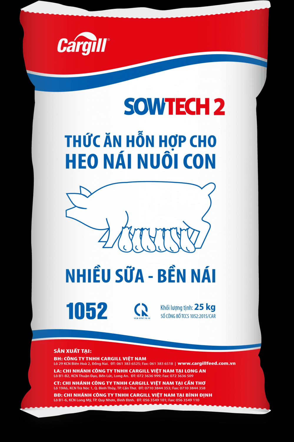 THỨC ĂN HỖN HỢP CHO HEO NÁI NUÔI CON SOWTECH 2 – 1052 NHIỀU SỮA – BỀN NÁI