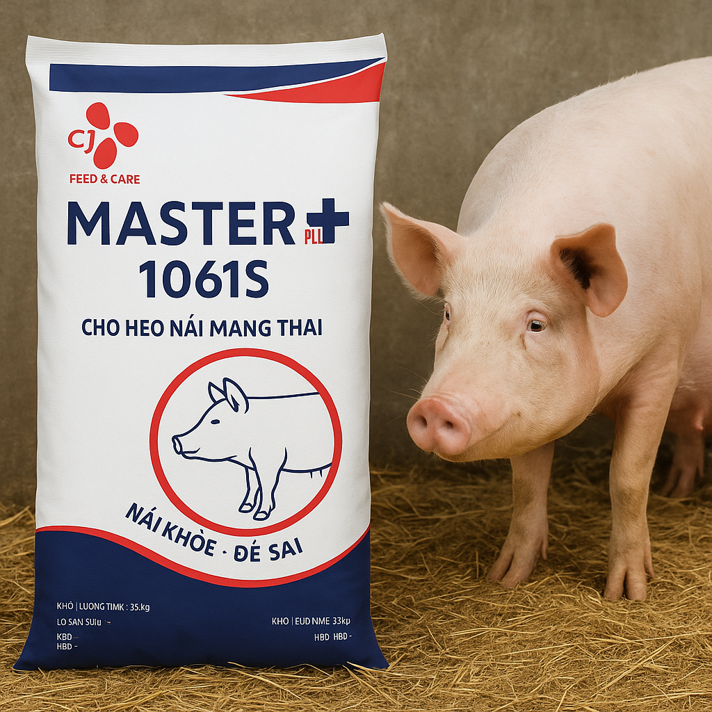 THỨC ĂN HỖN HỢP DẠNG VIÊN MASTER PLUS 1061S – DINH DƯỠNG CHUYÊN BIỆT CHO HEO NÁI MANG THAI