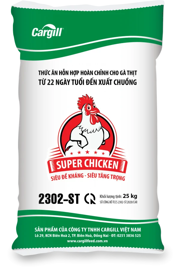 Thức ăn hỗn hợp hoàn chỉnh cho gà thịt SUPER CHICKEN 2302-ST